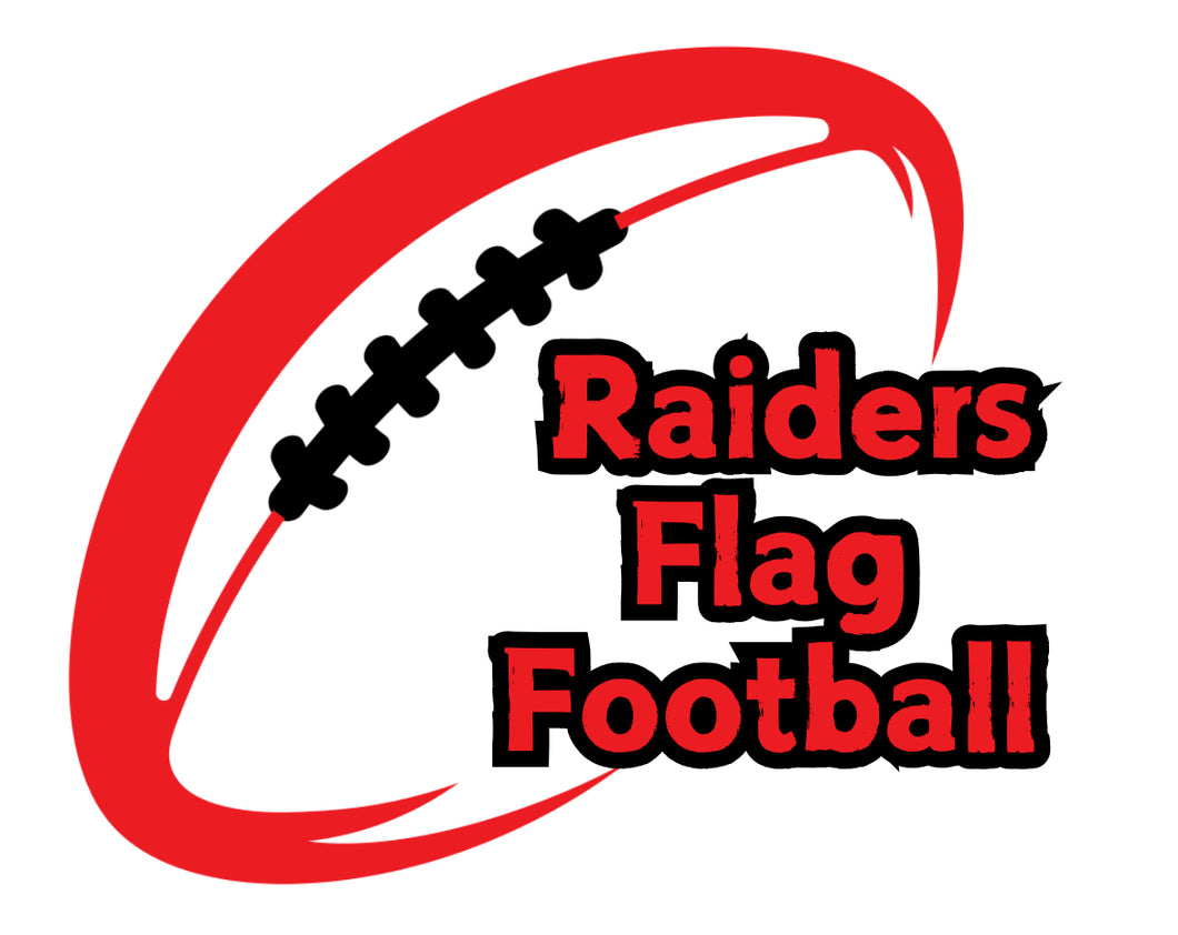 Raiders flag football white or gray