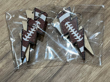 Load image into Gallery viewer, Football bolt earrings
